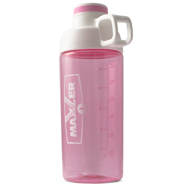 Maxler бело-розовая бутылка с шариком 600 мл