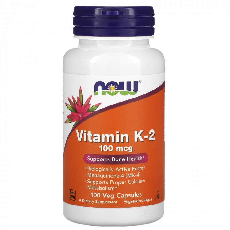 NOW Vitamin K-2 100 мкг 100 кап