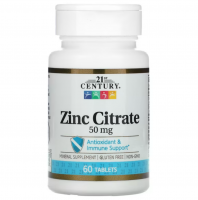 21ST CENTURY Zinc Citrate 50 мг 60 таб