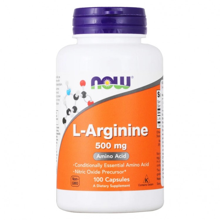 NOW L-Arginine 500 мг 100 кап