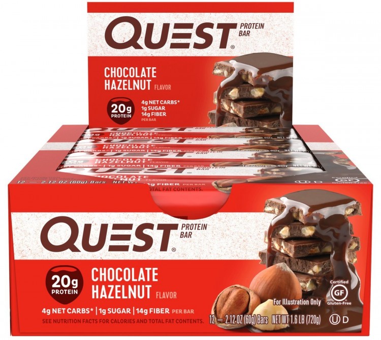 QuestBar шоколад-фундук 60 г