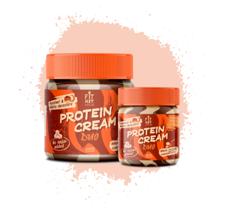 Fit Kit Protein cream DUO Фундук-белый шоколад 530 г