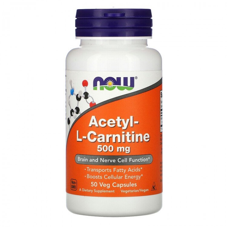 NOW Acetyl L-Carnitine 500 мг 50 кап