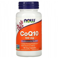 NOW CoQ10 с ягодами боярышника 100 мг 90 кап