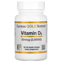 California Gold Nutrition Vitamin D3 2000 IU 90 кап