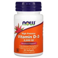 NOW Vitamin D-3 2000 IU 30 кап