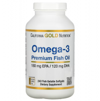 California Gold Nutrition Omega-3 Premium Fish Oil 180 EPA / 120 DHA 240 кап