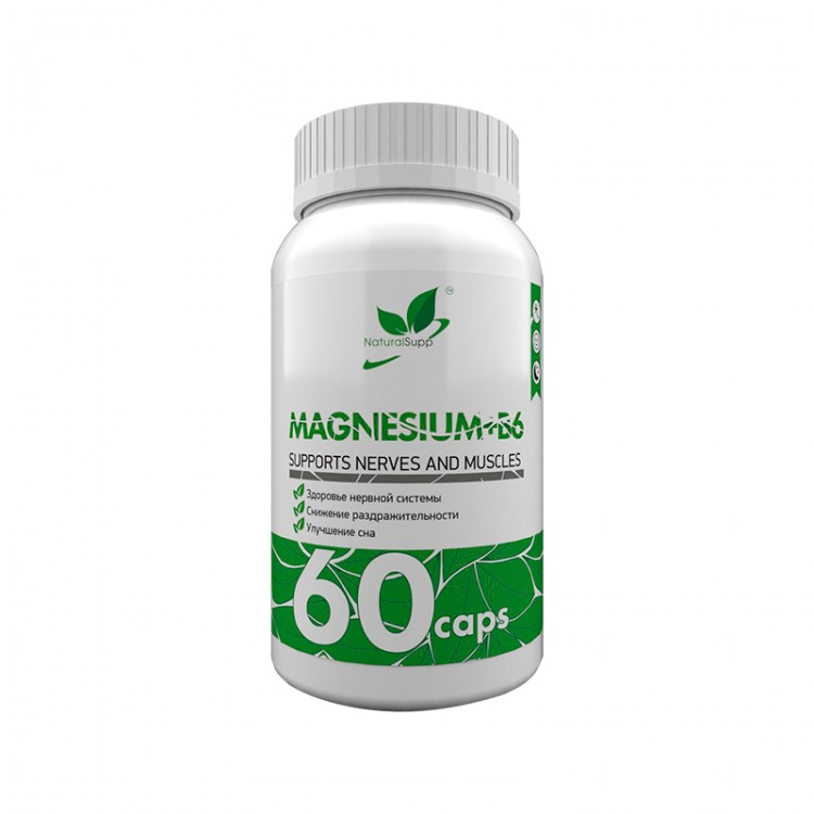 NaturalSupp MAGNESIUM 400 мг + B6 6 мг 60 кап
