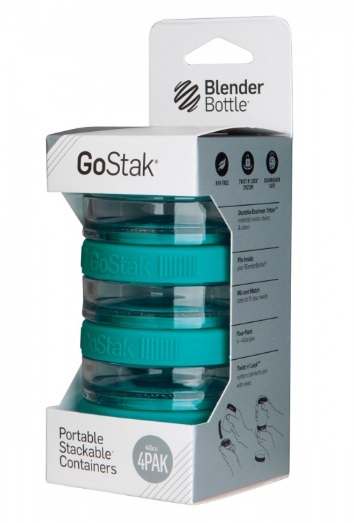 BlenderBottle GoStak Starter (4 контейнера) бирюзовый