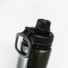 Бутылка для воды 900 мл черная с резиновой вставкой и крышкой