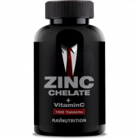 RAVNUTRITION ZINC CHELATE 25 мг + VITAMIN C 100 мг 100 таб
