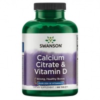Swanson Calcium Citrate & Vitamin D 250 таб