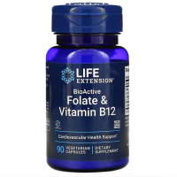 Life Extension BioActive Folate & Vitamin B12 90 кап 