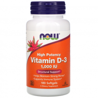 NOW Vitamin D-3 1000 IU 180 кап