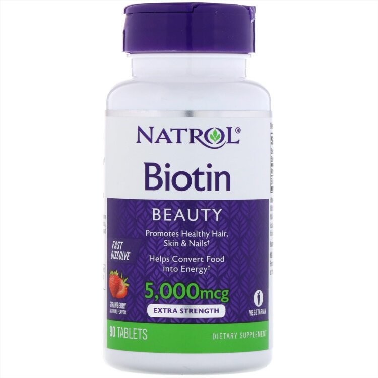 Natrol Biotin Fast Dissolve 5000 мкг 90 таб