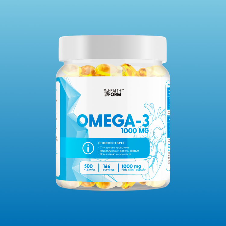 Health Form Omega 3 1000 мг 500 кап